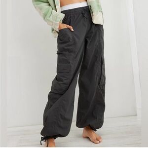 Aerie Charcoal Cargo Joggers